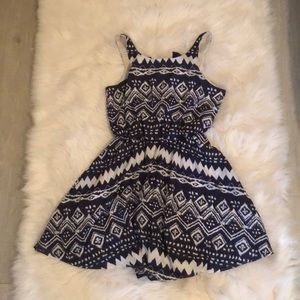 Sequin Hearts Navy/White Strapped Dress